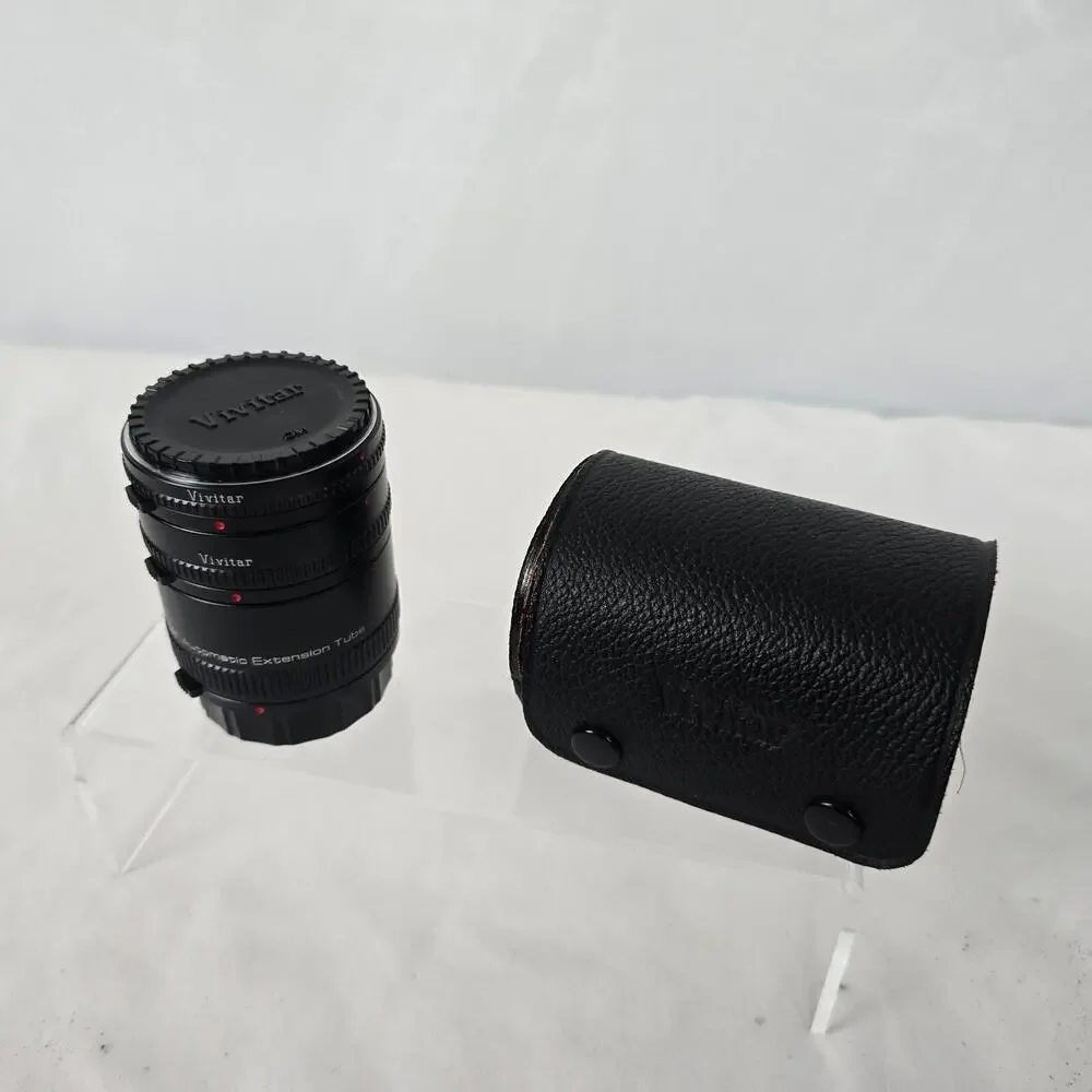 Vivitar OM Auto Extension Threaded Tube AT-21 36mm 20mm 12mm - Japan + Case